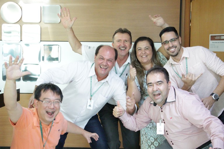 Confraternização na Reitoria